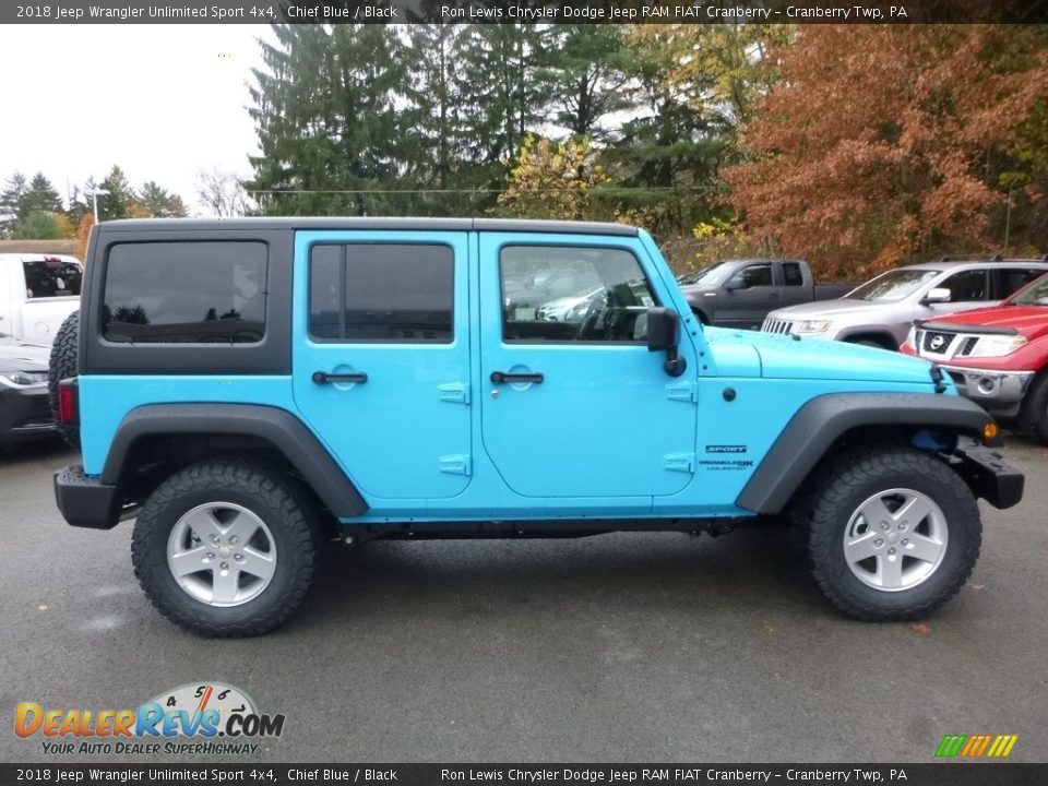 Chief Blue 2018 Jeep Wrangler Unlimited Sport 4x4 Photo #6