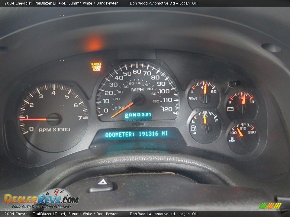 2004 Chevrolet TrailBlazer LT 4x4 Summit White / Dark Pewter Photo #14