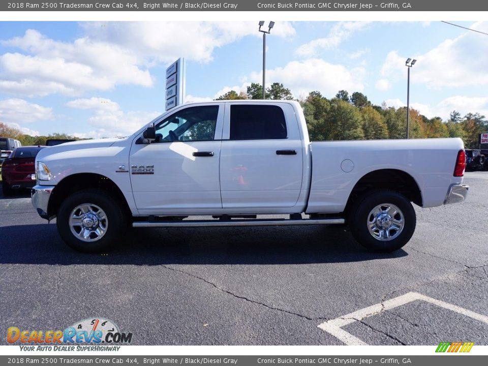 2018 Ram 2500 Tradesman Crew Cab 4x4 Bright White / Black/Diesel Gray Photo #4