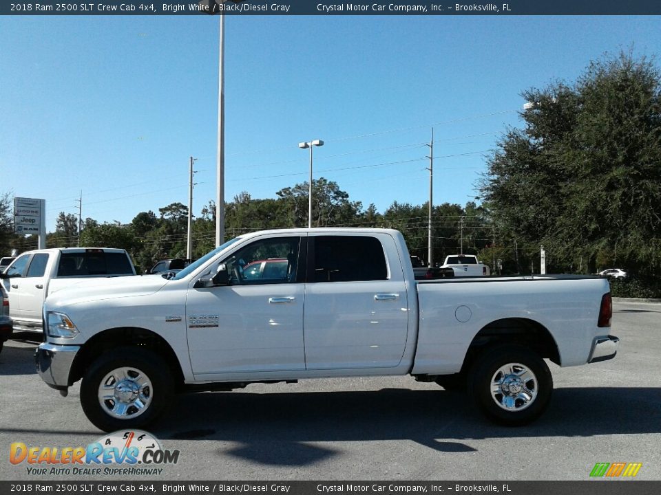 2018 Ram 2500 SLT Crew Cab 4x4 Bright White / Black/Diesel Gray Photo #3