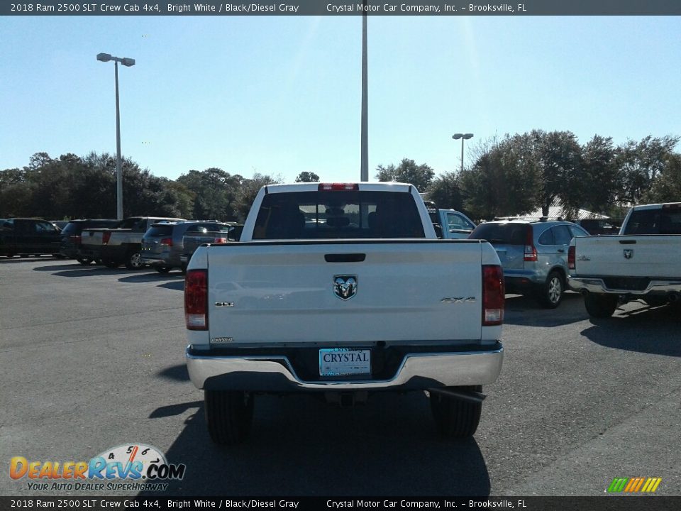 2018 Ram 2500 SLT Crew Cab 4x4 Bright White / Black/Diesel Gray Photo #4