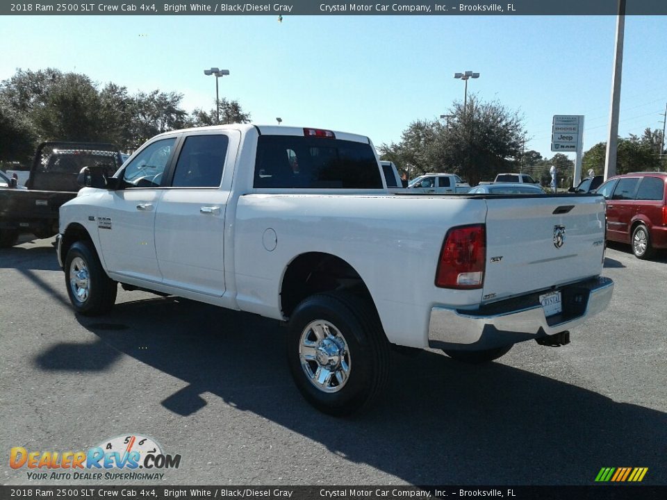 2018 Ram 2500 SLT Crew Cab 4x4 Bright White / Black/Diesel Gray Photo #6