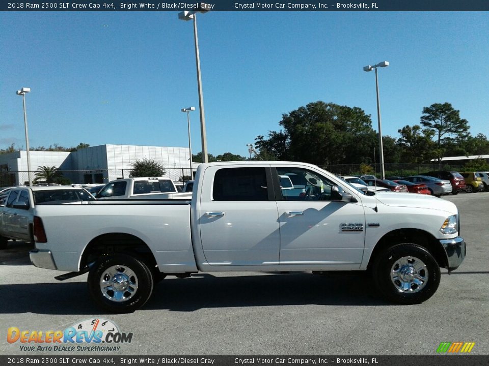 2018 Ram 2500 SLT Crew Cab 4x4 Bright White / Black/Diesel Gray Photo #8