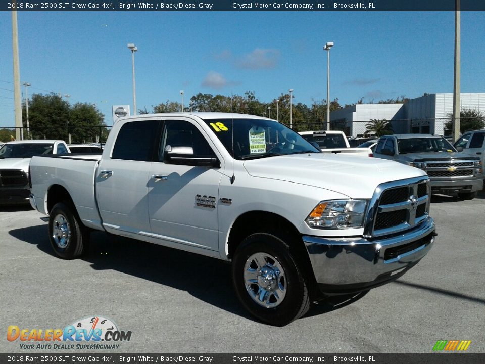 2018 Ram 2500 SLT Crew Cab 4x4 Bright White / Black/Diesel Gray Photo #9