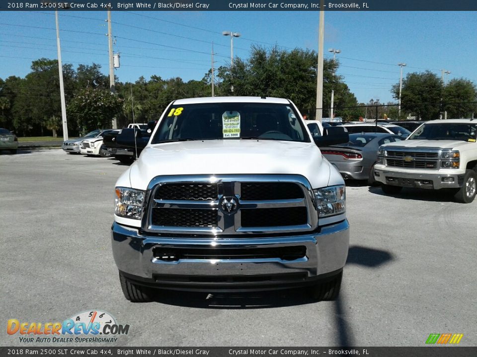2018 Ram 2500 SLT Crew Cab 4x4 Bright White / Black/Diesel Gray Photo #10