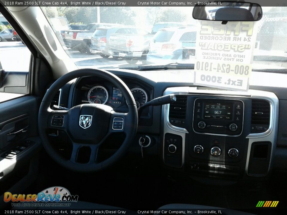 2018 Ram 2500 SLT Crew Cab 4x4 Bright White / Black/Diesel Gray Photo #16