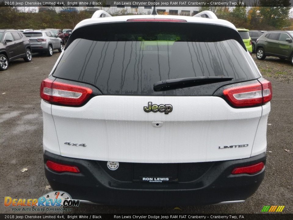 2018 Jeep Cherokee Limited 4x4 Bright White / Black Photo #4