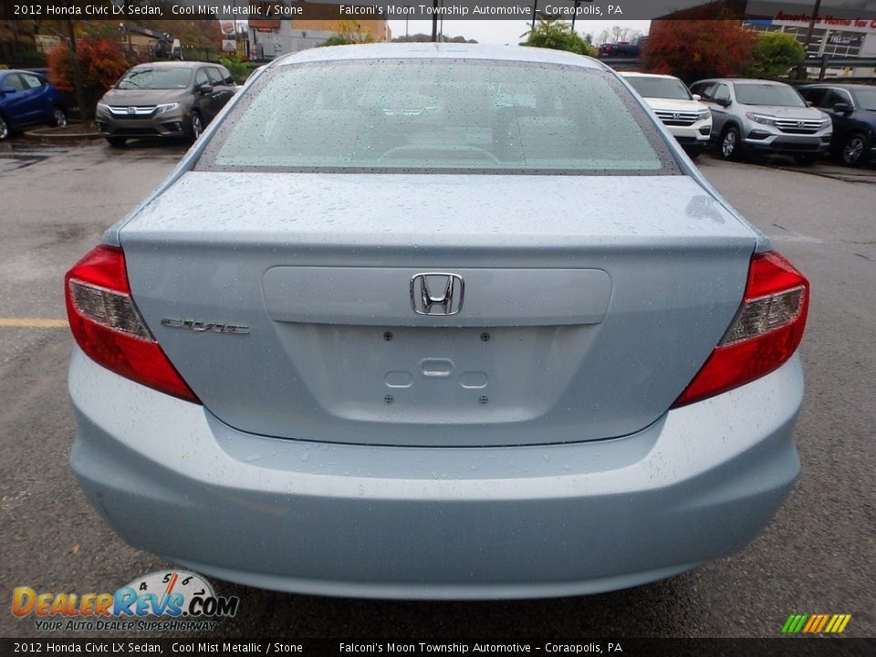 2012 Honda Civic LX Sedan Cool Mist Metallic / Stone Photo #4