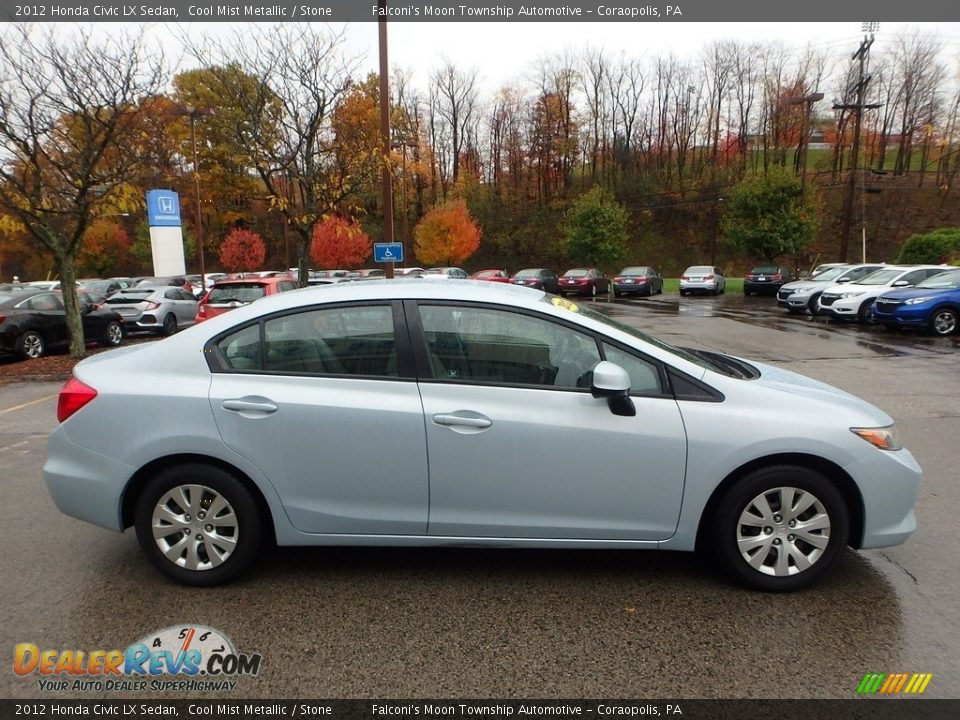2012 Honda Civic LX Sedan Cool Mist Metallic / Stone Photo #6