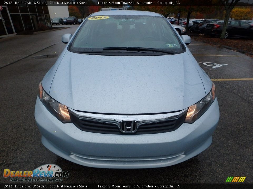 2012 Honda Civic LX Sedan Cool Mist Metallic / Stone Photo #8