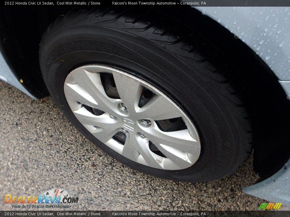 2012 Honda Civic LX Sedan Cool Mist Metallic / Stone Photo #9