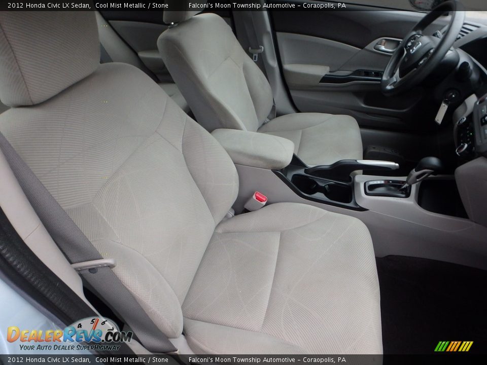2012 Honda Civic LX Sedan Cool Mist Metallic / Stone Photo #10