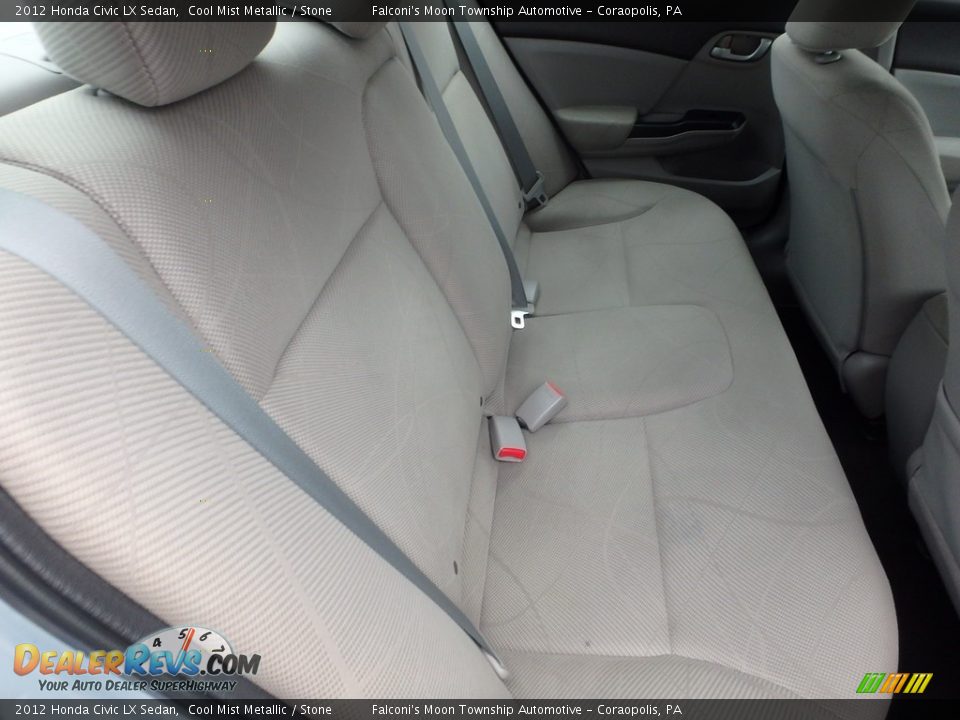 2012 Honda Civic LX Sedan Cool Mist Metallic / Stone Photo #13