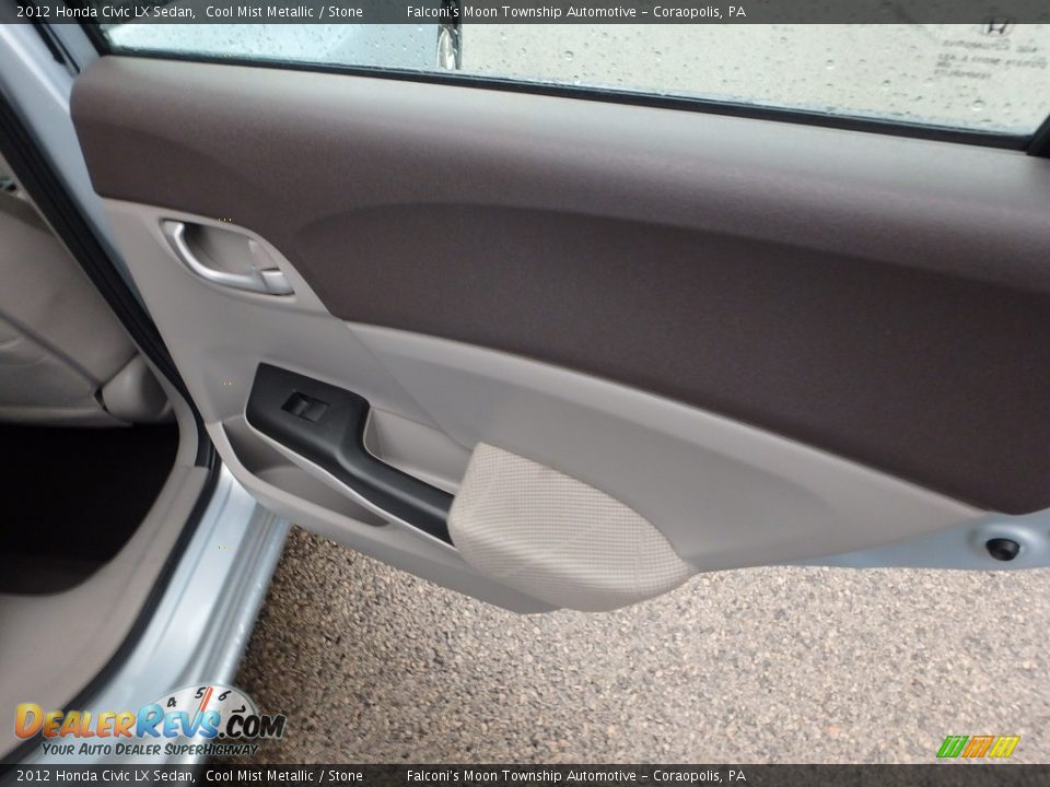 2012 Honda Civic LX Sedan Cool Mist Metallic / Stone Photo #14