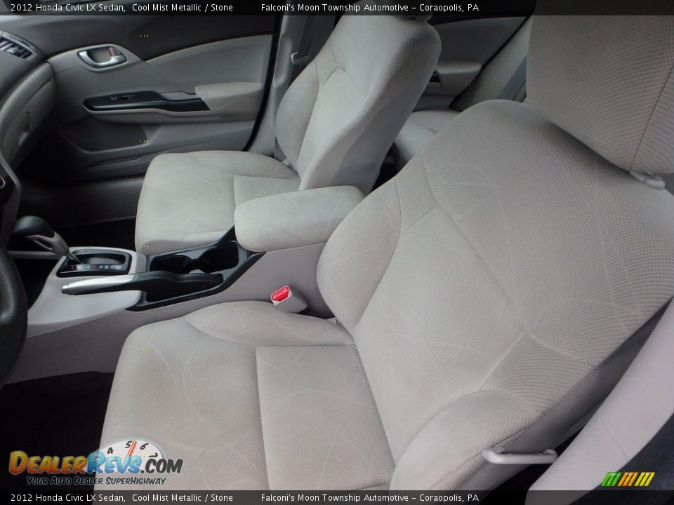 2012 Honda Civic LX Sedan Cool Mist Metallic / Stone Photo #15