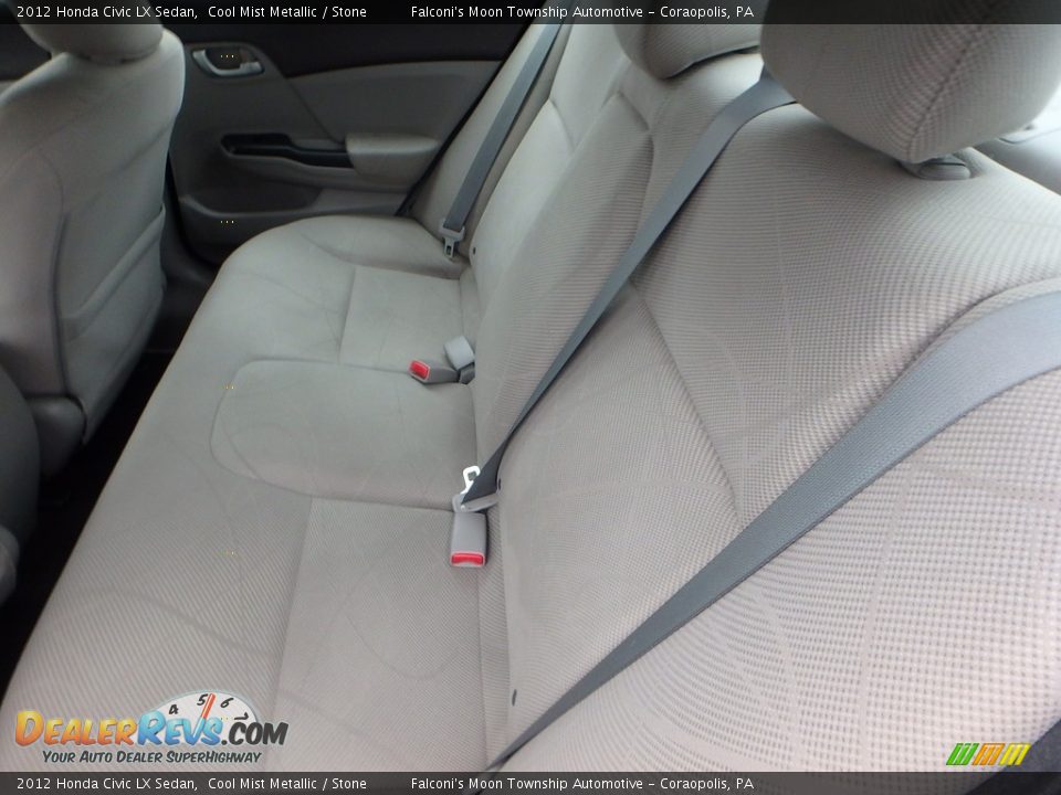 2012 Honda Civic LX Sedan Cool Mist Metallic / Stone Photo #16