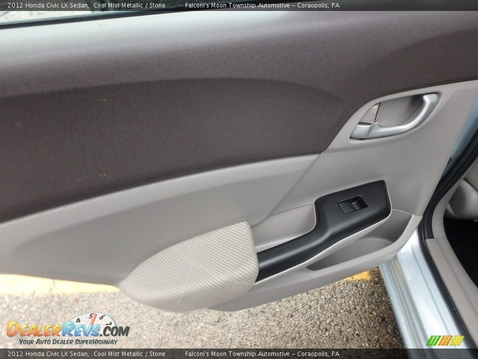 2012 Honda Civic LX Sedan Cool Mist Metallic / Stone Photo #18