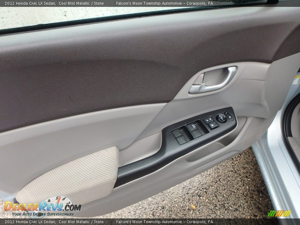 2012 Honda Civic LX Sedan Cool Mist Metallic / Stone Photo #19