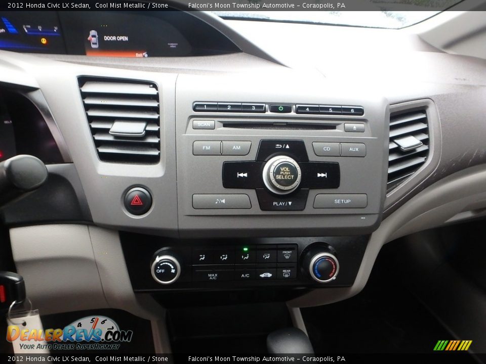 2012 Honda Civic LX Sedan Cool Mist Metallic / Stone Photo #23