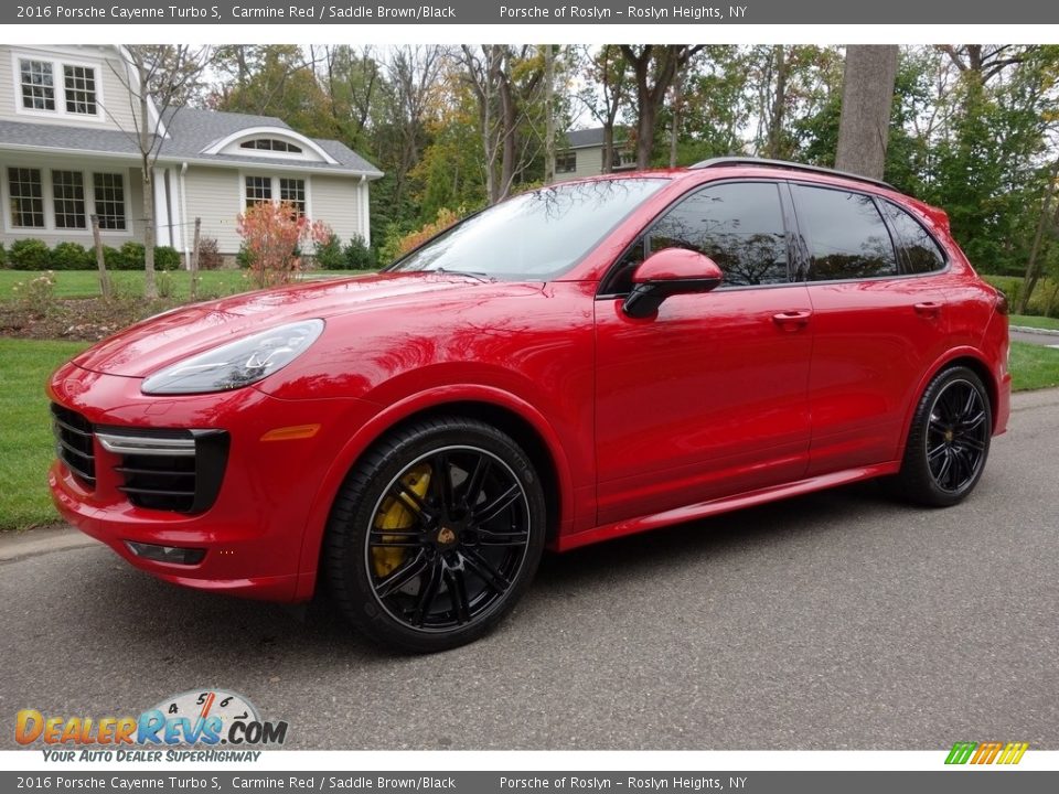 Front 3/4 View of 2016 Porsche Cayenne Turbo S Photo #1