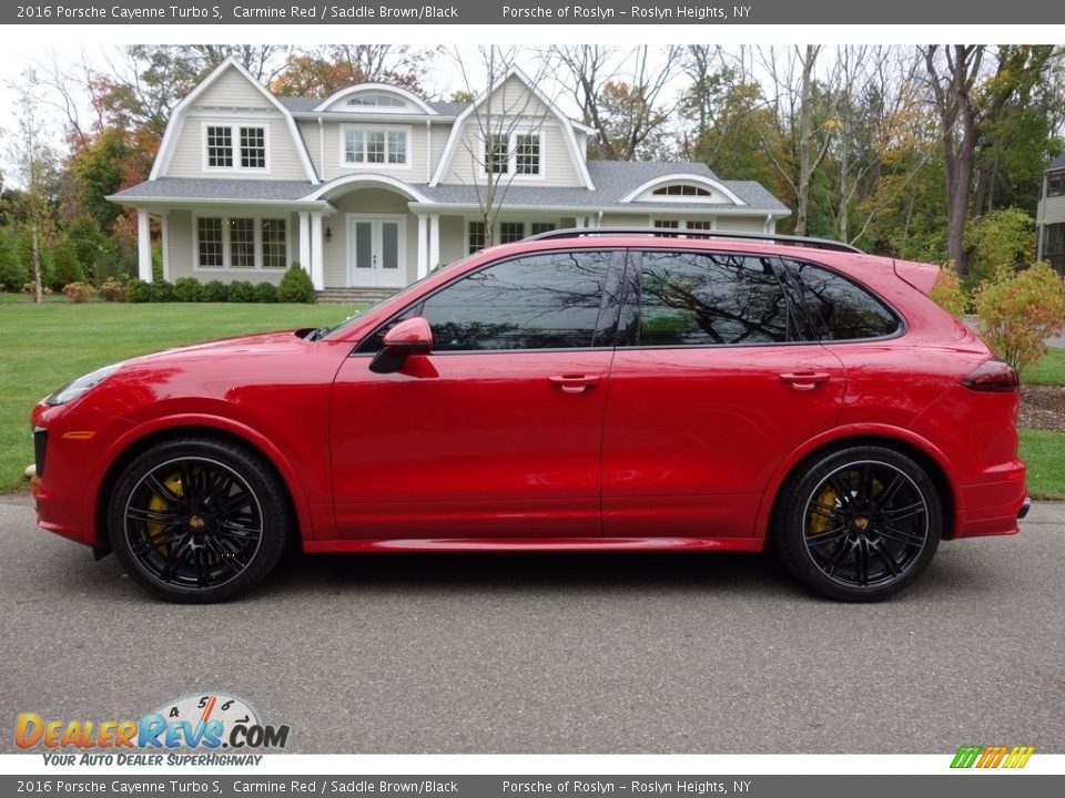 2016 Porsche Cayenne Turbo S Carmine Red / Saddle Brown/Black Photo #3