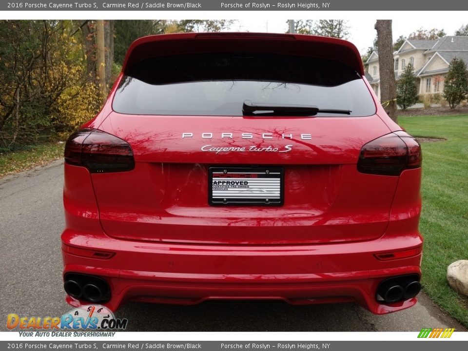 2016 Porsche Cayenne Turbo S Carmine Red / Saddle Brown/Black Photo #5
