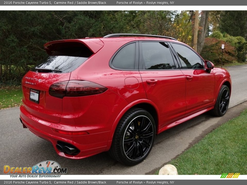 2016 Porsche Cayenne Turbo S Carmine Red / Saddle Brown/Black Photo #6