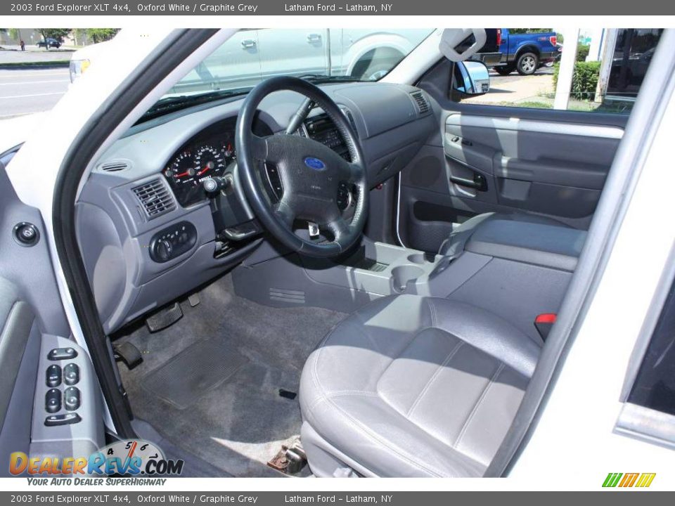 2003 Ford Explorer XLT 4x4 Oxford White / Graphite Grey Photo #10