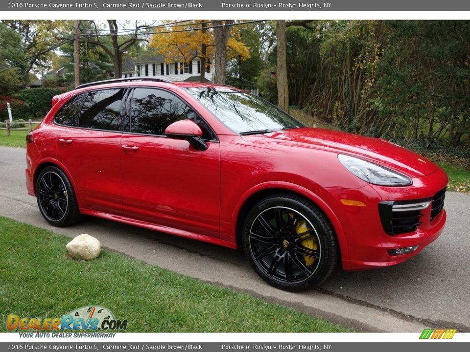 Front 3/4 View of 2016 Porsche Cayenne Turbo S Photo #8