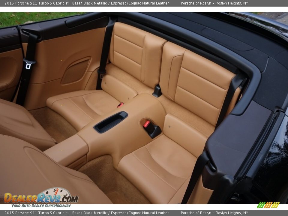 2015 Porsche 911 Turbo S Cabriolet Basalt Black Metallic / Espresso/Cognac Natural Leather Photo #21