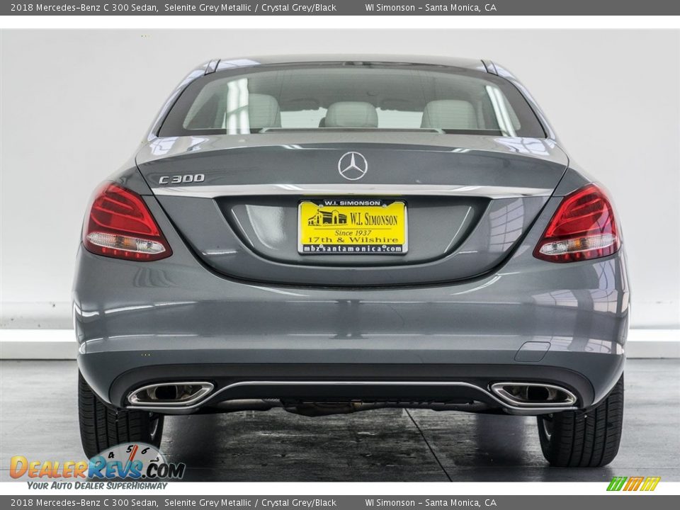 2018 Mercedes-Benz C 300 Sedan Selenite Grey Metallic / Crystal Grey/Black Photo #4