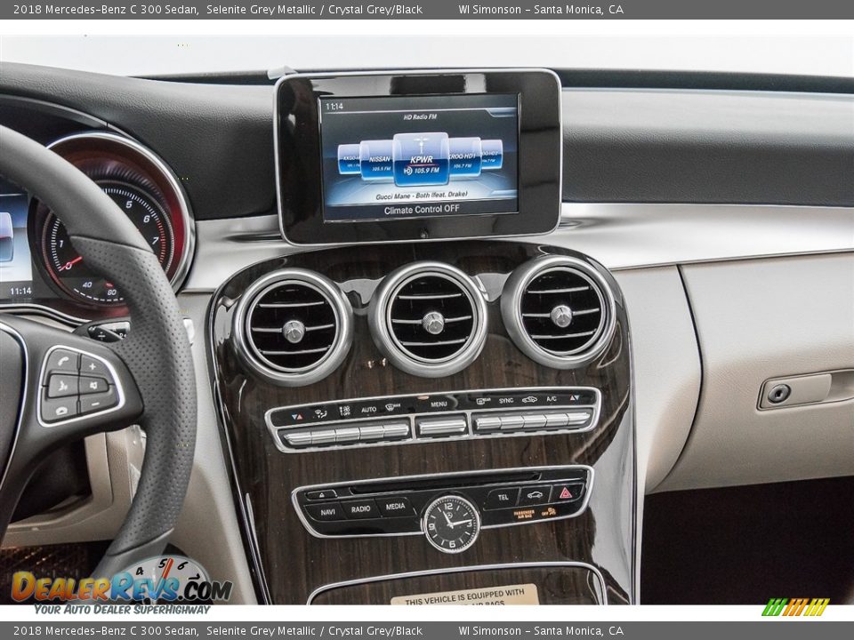 2018 Mercedes-Benz C 300 Sedan Selenite Grey Metallic / Crystal Grey/Black Photo #5