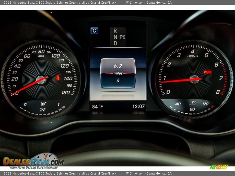2018 Mercedes-Benz C 300 Sedan Selenite Grey Metallic / Crystal Grey/Black Photo #6