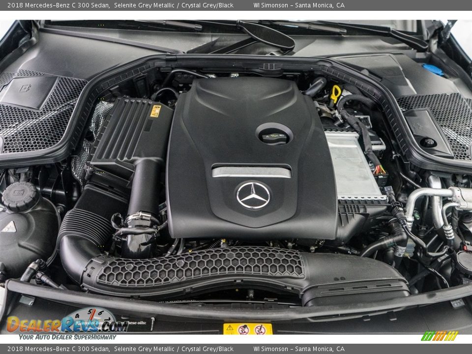 2018 Mercedes-Benz C 300 Sedan Selenite Grey Metallic / Crystal Grey/Black Photo #8