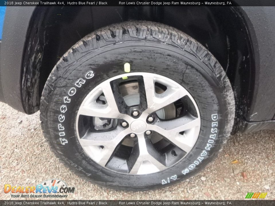 2018 Jeep Cherokee Trailhawk 4x4 Hydro Blue Pearl / Black Photo #9