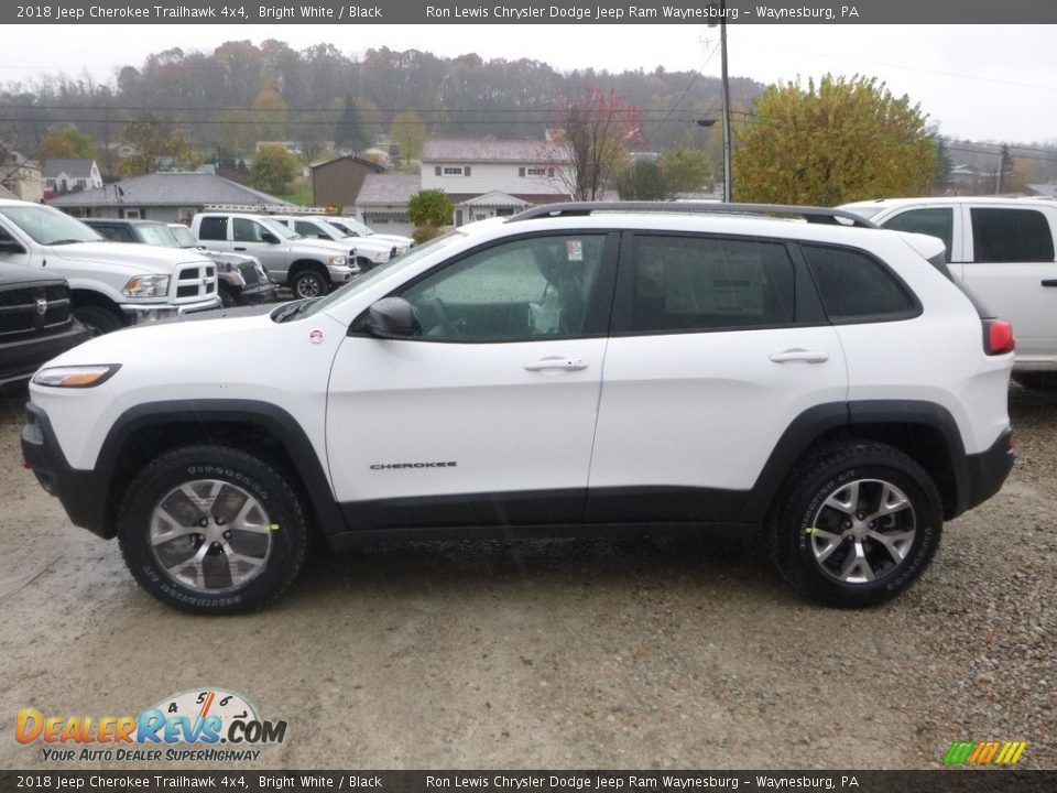 2018 Jeep Cherokee Trailhawk 4x4 Bright White / Black Photo #2