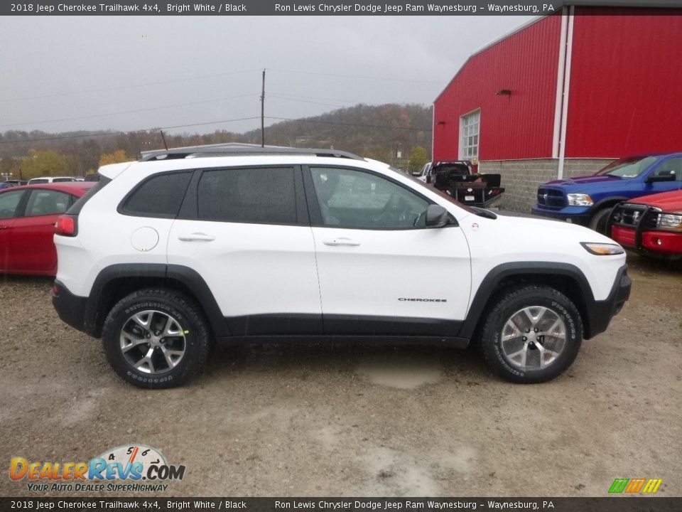 2018 Jeep Cherokee Trailhawk 4x4 Bright White / Black Photo #6