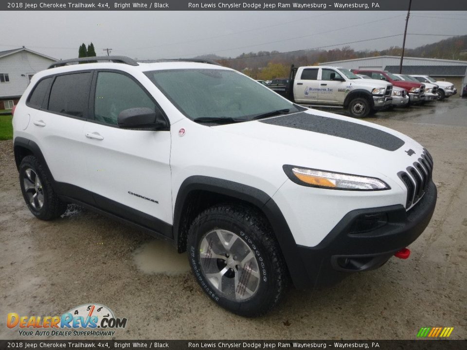 2018 Jeep Cherokee Trailhawk 4x4 Bright White / Black Photo #7