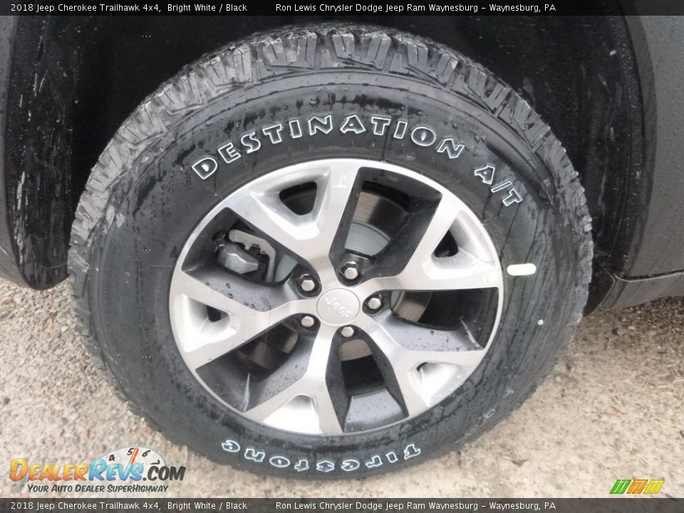 2018 Jeep Cherokee Trailhawk 4x4 Bright White / Black Photo #8