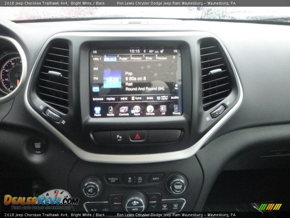 2018 Jeep Cherokee Trailhawk 4x4 Bright White / Black Photo #16