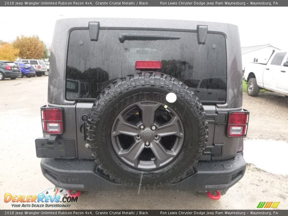 2018 Jeep Wrangler Unlimited Rubicon Recon 4x4 Granite Crystal Metallic / Black Photo #4