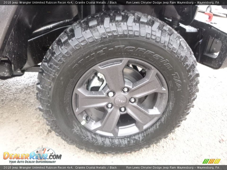 2018 Jeep Wrangler Unlimited Rubicon Recon 4x4 Granite Crystal Metallic / Black Photo #9