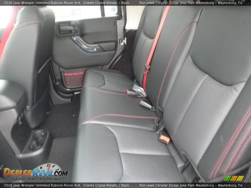 Rear Seat of 2018 Jeep Wrangler Unlimited Rubicon Recon 4x4 Photo #12