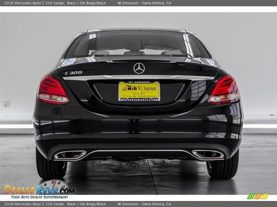 2018 Mercedes-Benz C 300 Sedan Black / Silk Beige/Black Photo #4