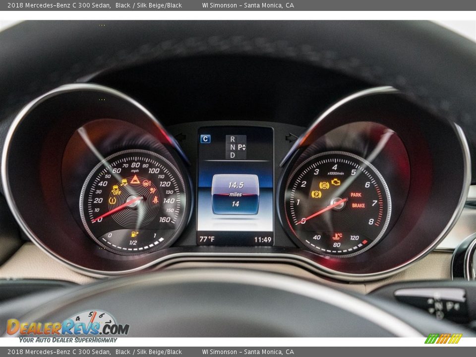 2018 Mercedes-Benz C 300 Sedan Black / Silk Beige/Black Photo #8