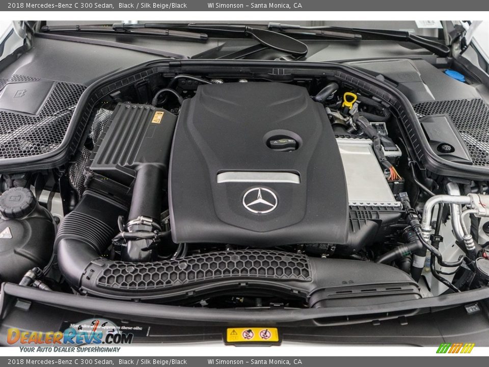 2018 Mercedes-Benz C 300 Sedan Black / Silk Beige/Black Photo #10