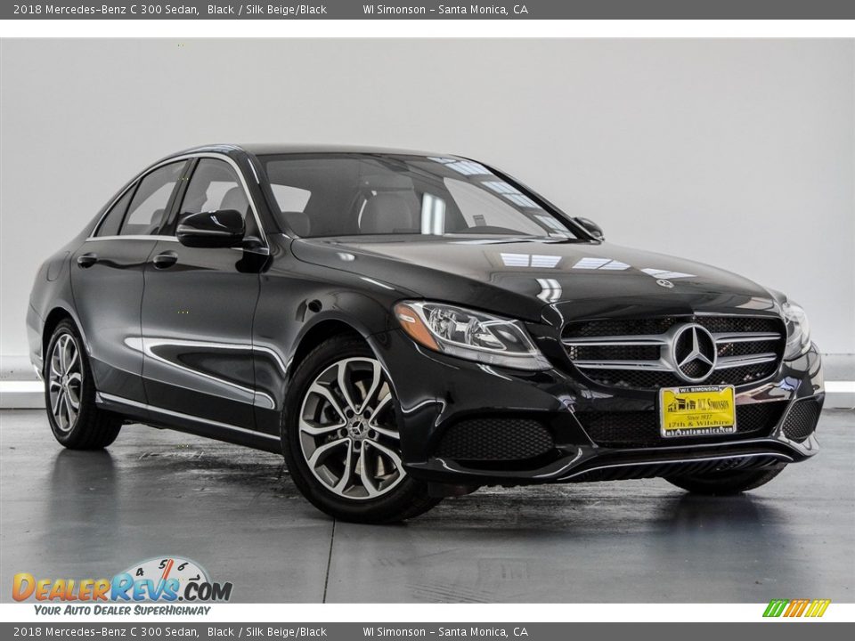 2018 Mercedes-Benz C 300 Sedan Black / Silk Beige/Black Photo #13