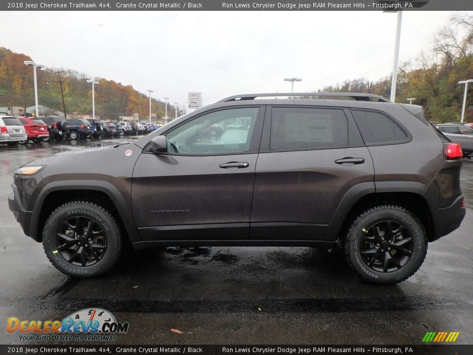 2018 Jeep Cherokee Trailhawk 4x4 Granite Crystal Metallic / Black Photo #2