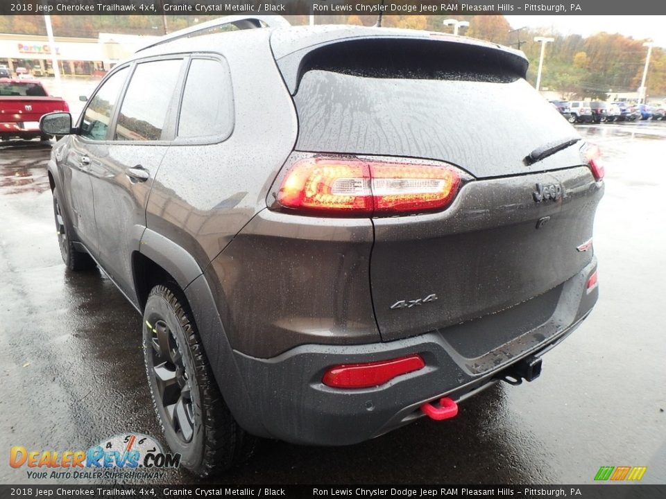 2018 Jeep Cherokee Trailhawk 4x4 Granite Crystal Metallic / Black Photo #3