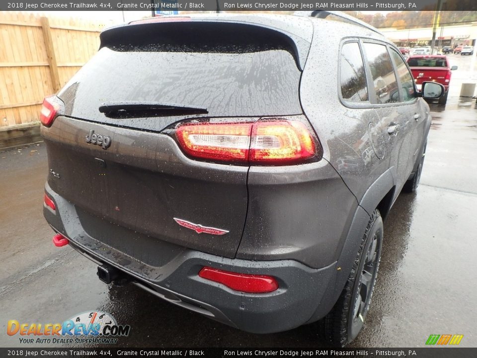 2018 Jeep Cherokee Trailhawk 4x4 Granite Crystal Metallic / Black Photo #5